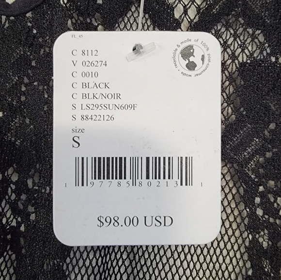 Free people Chic Black Lace Dress with Polka Dots NWT - Picture 6 of 12